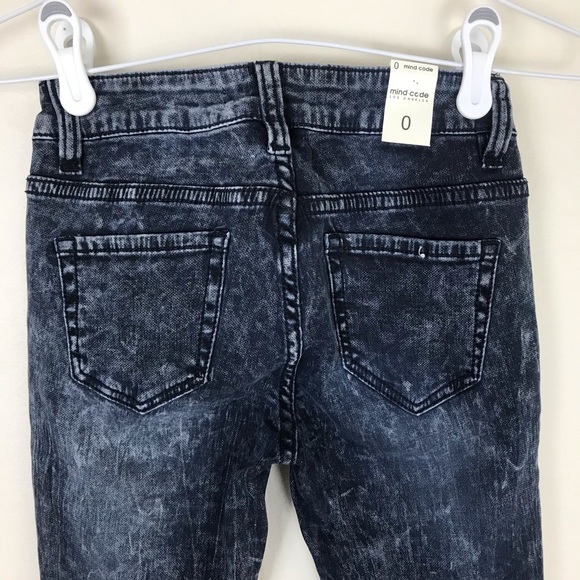 Mind Code LA Dark Acid Wash Jeans Jeggings Size 0 - Picture 4 of 5